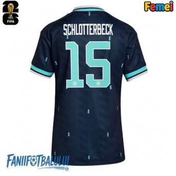 Germania Nico Schlotterbeck #15 Echipament de Fotbal Replică Mondial 2026 Femei Deplasare